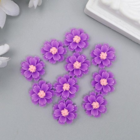Coboson "Flower", purple color 13 mm-2