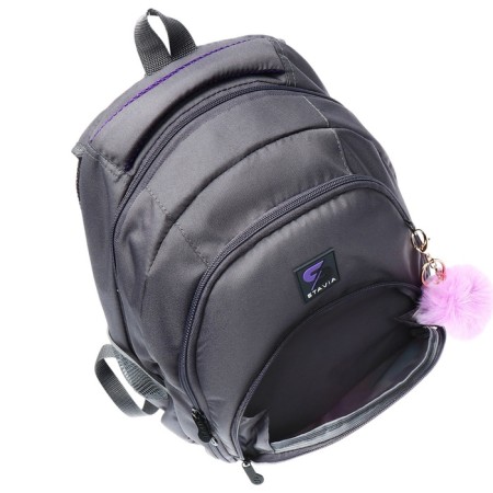 Youth backpack, 42 ​​x 31 x 13 cm, ergonomic back, Stavia "Fluffies", gray-7
