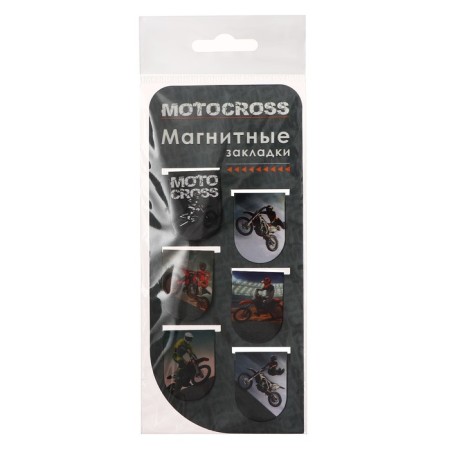 Magnetic bookmarks 6 Plots "Motocross"-3