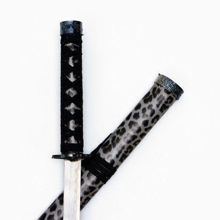 Souvenir weapon "Katana on the stand", brown scabbard near Leopard, 89cm-10