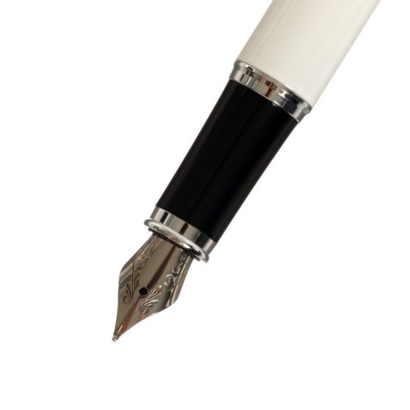 Gift feature, in the leatherette case, white body with silver-3