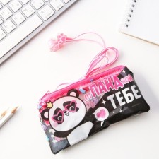 Vacuum headphones in the cosmetic bag 