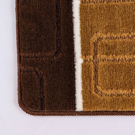 Bathroom mat “Squares”, 40 × 60 cm, brown color-4