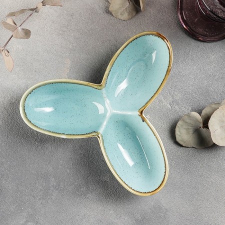 Menzhitsa ceramic 3 cells "sapphire", 17 × 3.5 cm, blue color-1