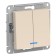 Switch Se Atlasdesign, 10 a, 2 keys, IP20, hidden, backlight, beige, Atn000253