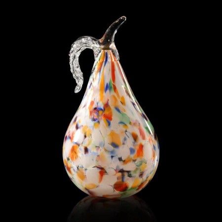Glass souvenir in glassbreaker "Multi -colored pear" h 140 mm-1