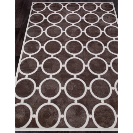 Rectangular carpet Merinos Sierra, size 150x190 cm, color Brown-Cream 2-1