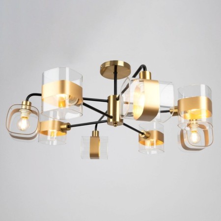 Cutilux CL140181, 76x76x31 cm, 8x60W, E14, brown color chandelier-4