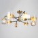 Cutilux CL140181, 76x76x31 cm, 8x60W, E14, brown color chandelier