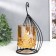 Summary metal, glass per 1 candle “curl” d-7.5 cm, gold, black 12x11x21 cm