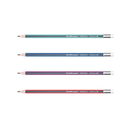 Chernographic pencil with Erichkrause "Sonata", HB, Grifel D = 2.2 mm, wood, three-1