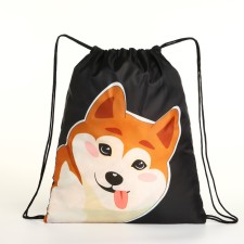 Bag for shoes on the lace, black color