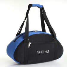 Sports bag with lightning, external pocket, black/blue color
