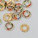 Decor for creativity plastic "Ring color crystals" set of 20 pcs 1.2x1.2 cm