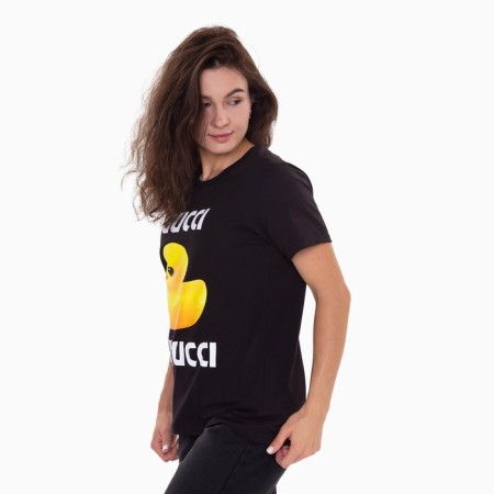 Women's T -shirt "Gucci Xuyucci", black color, size 48-4