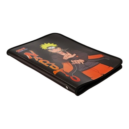 A4, naruto, universal notebook folder, lightning around, plastic, black-1
