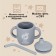 Drunker with a pipe Children's silicone "Try AGAIN", 200 ml., With handles, color gray color