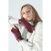 Gloves are female, dimensionless, without insulation, burgundy color