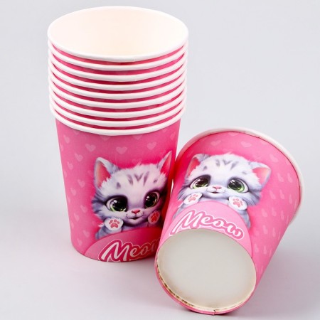 A single -single -paper cup "cat", 250 ml-2