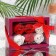 Soap roses, white and red, set of 6 pcs.