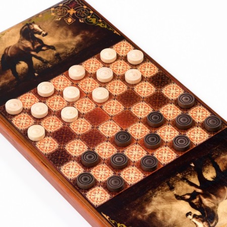 NARDA "COAR COLON", wooden board 60 x 60 cm, with a field for playing checkers-2
