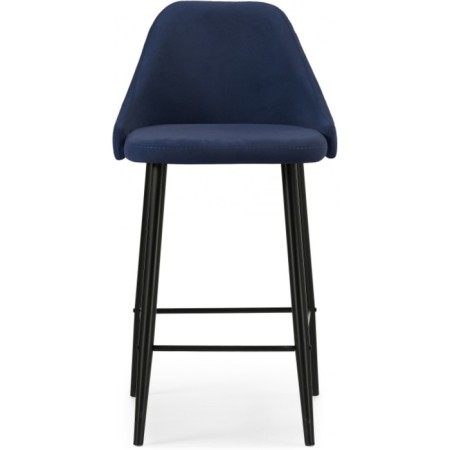 Harmar jama metal/velor, black/blue 46x53x90 cm-1