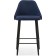 Harmar jama metal/velor, black/blue 46x53x90 cm
