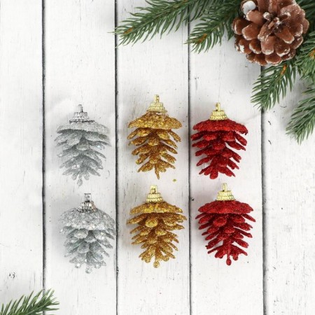 Jewelry decoration "Flinking bump" (set 6 pcs) 3x5 cm, mix