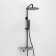 The shower system Wasserkraft A114.160.218.cb Thermo, tropical shower, thermostat, black/chrome 101151