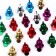 Bell for needlework, set of 20 pcs., Size 1 pc. - 0.8 cm, color mix