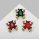Brooch "Frog" glass, color mix (indivisible packing 12 pcs., Price per pcs.)