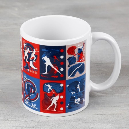 Ceramic mug "Winter sports", 320 ml-2
