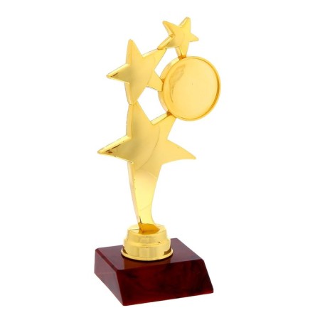 The award figure "Three stars", the plastic stand is red, 15 x 7 x 6 cm.-1