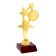 The award figure "Three stars", the plastic stand is red, 15 x 7 x 6 cm.
