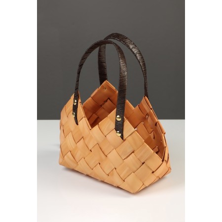 Set 2 pcs of wicker baskets, 30x17x19, 24x14x15 cm handle h = 10 cm, natural-5