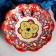 Rishtan ceramics "Flowers", 28 cm, red