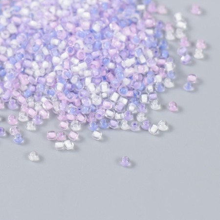 Glass 12/0 "Transparent. Color middle. Lilac" 10 g-1