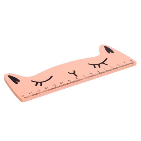 Wooden line 15 cm Devente Cat, curly (barcode), mix x 4 colors, cardboard box-4