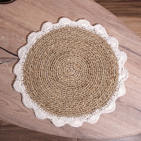 Wicker rug round 35 cm-1