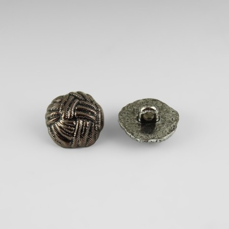 A set of buttons on the leg, d = 18 mm, 10 pcs, black-silver color-2