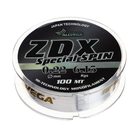 Flacks ALLVEGA ZDX SPECIAL Spin diameter 0.22 mm, test 6.15 kg, 100 m, transparent