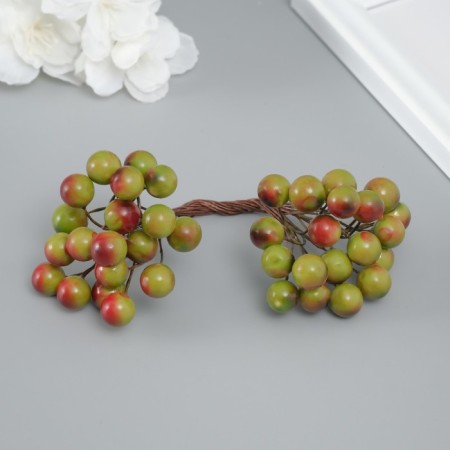 Decor for creativity "Berries" length 1.2 cm, red-green