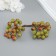 Decor for creativity "Berries" length 1.2 cm, red-green