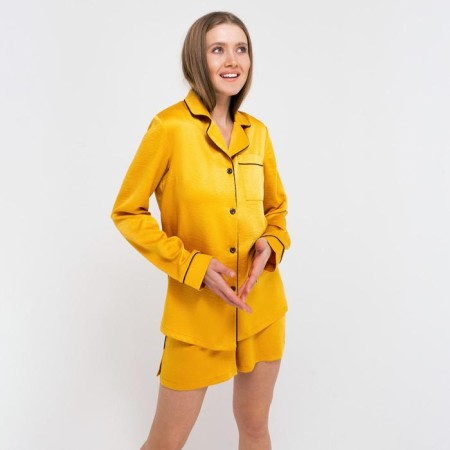 Female set (shirt, shorts) minku: Light touch color gold, size 48-2