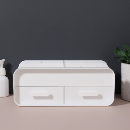 Organizer for storage, 9 sections, 26 × 16.5 × 10 cm, white color-3