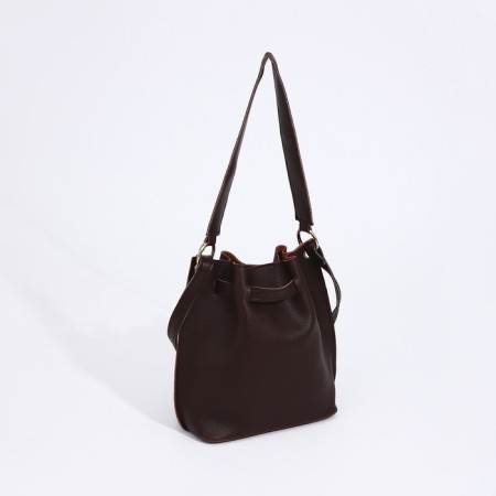 Cross-Bodi bag on a weight, brown color-1