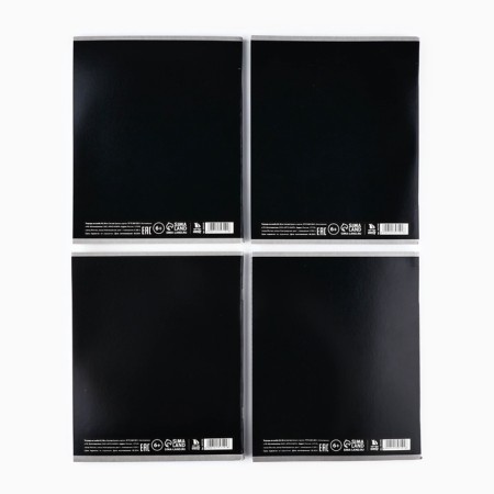 Notebook A5, 96 liters on the paper clip, 4 pcs "Black Notebooks" mix-3