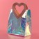 PVC gift package, pink, irrediscent, 20 x 18 x 10 cm