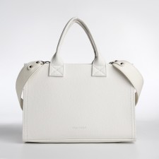 Female bag Textura, tout, medium size, white color