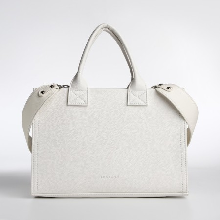 Female bag Textura, tout, medium size, white color